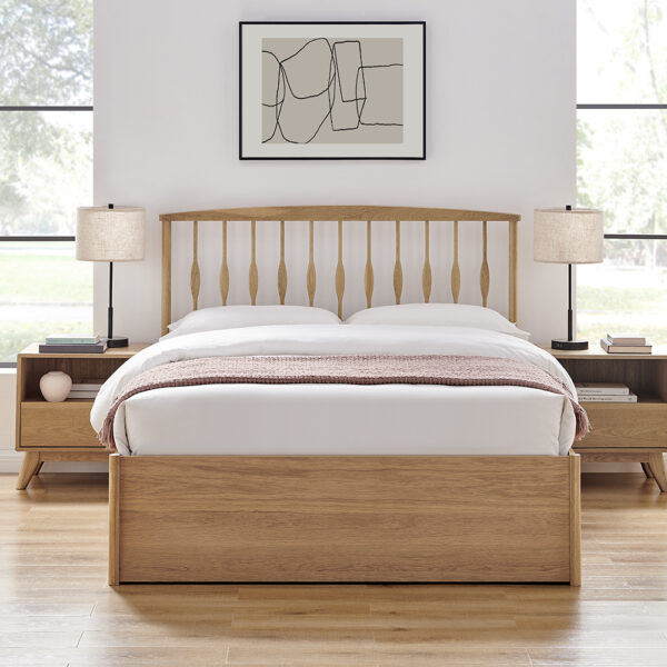 Juno Oak Storage Bed Frame - Image 2