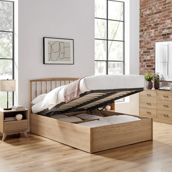 Juno Oak Storage Bed Frame